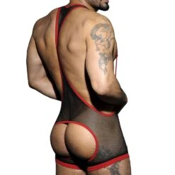 Body Mesh Fetish Noir - Rouge