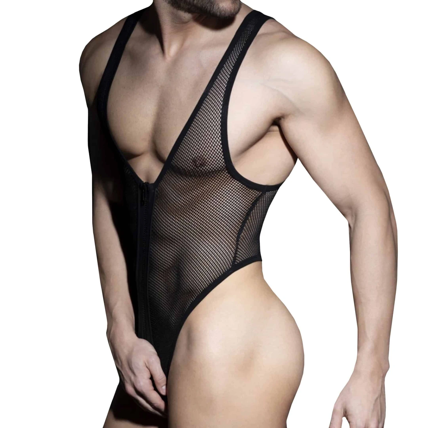 Body String Zip Mesh Noir â Image 2