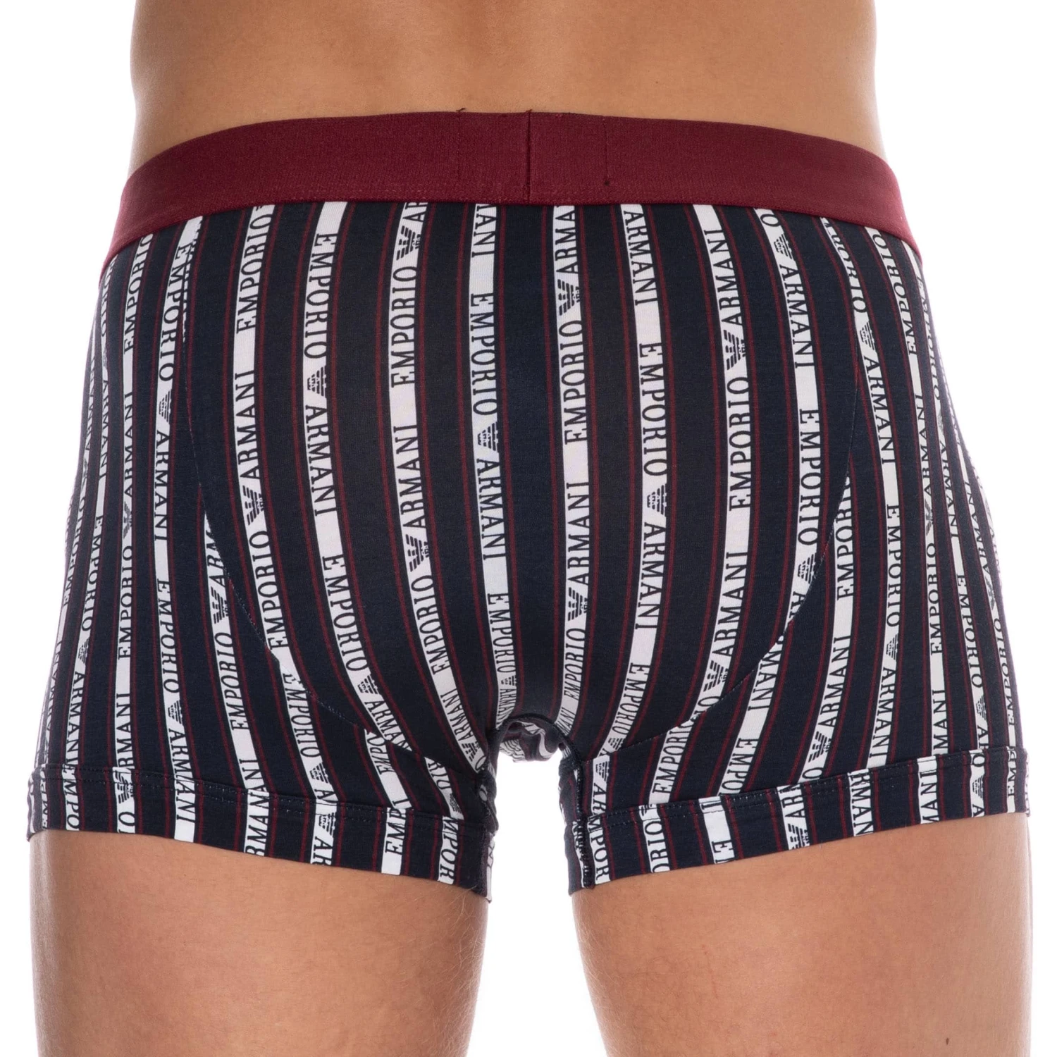 Boxer All Over Logo Coton Bleu Marine â Image 3