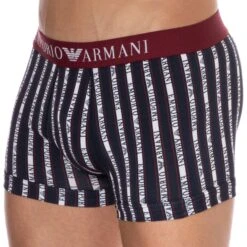 Boxer All Over Logo Coton Bleu Marine