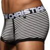 Boxer Almost Naked Fly Stripe Noir - Blanc