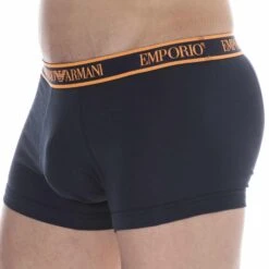 Boxer Core Logoband Coton Bleu Marine - Orange