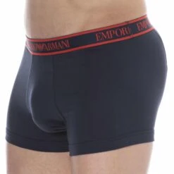 Boxer Core Logoband Coton Bleu Marine - Rouge