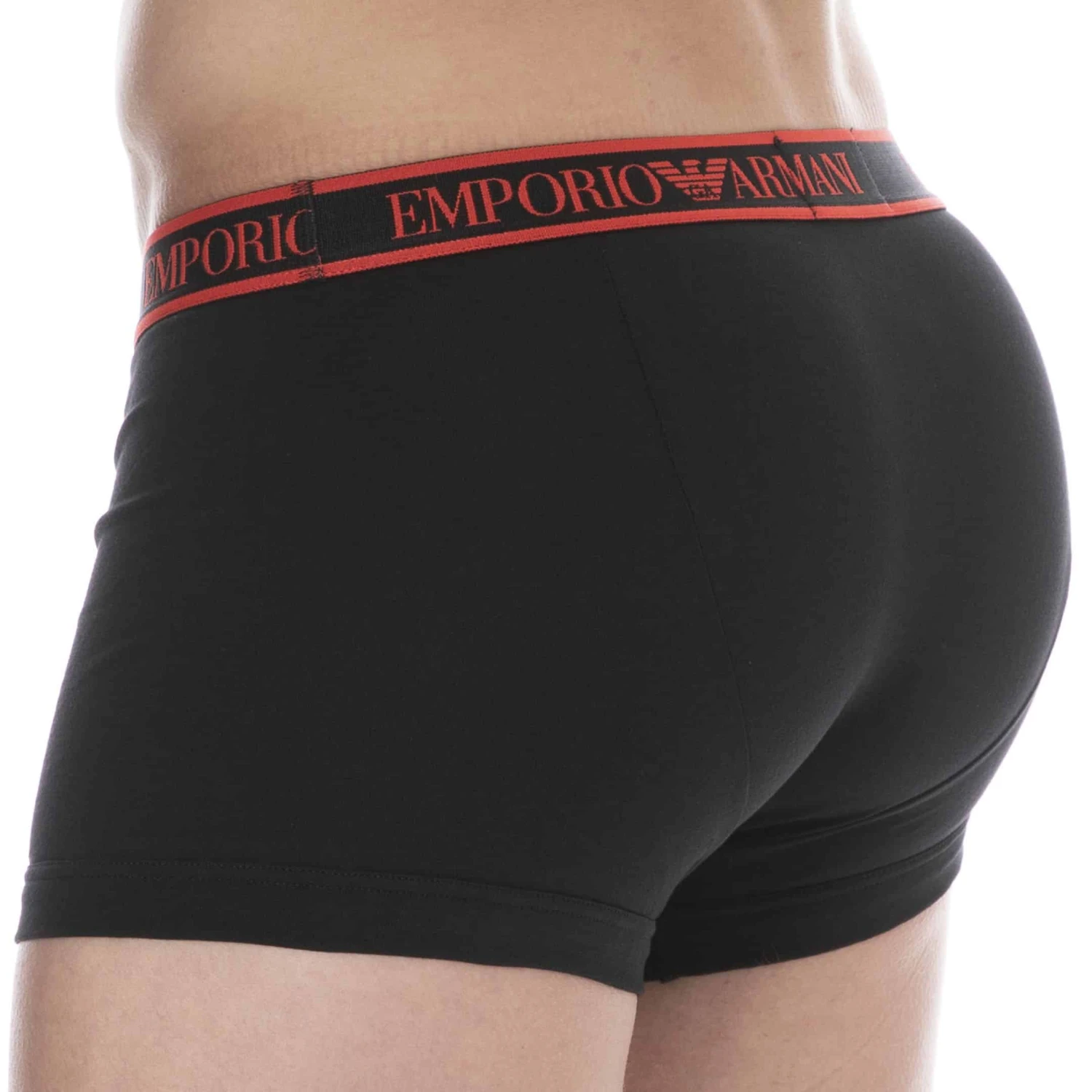 Boxer Core Logoband Coton Noir - Rouge â Image 2