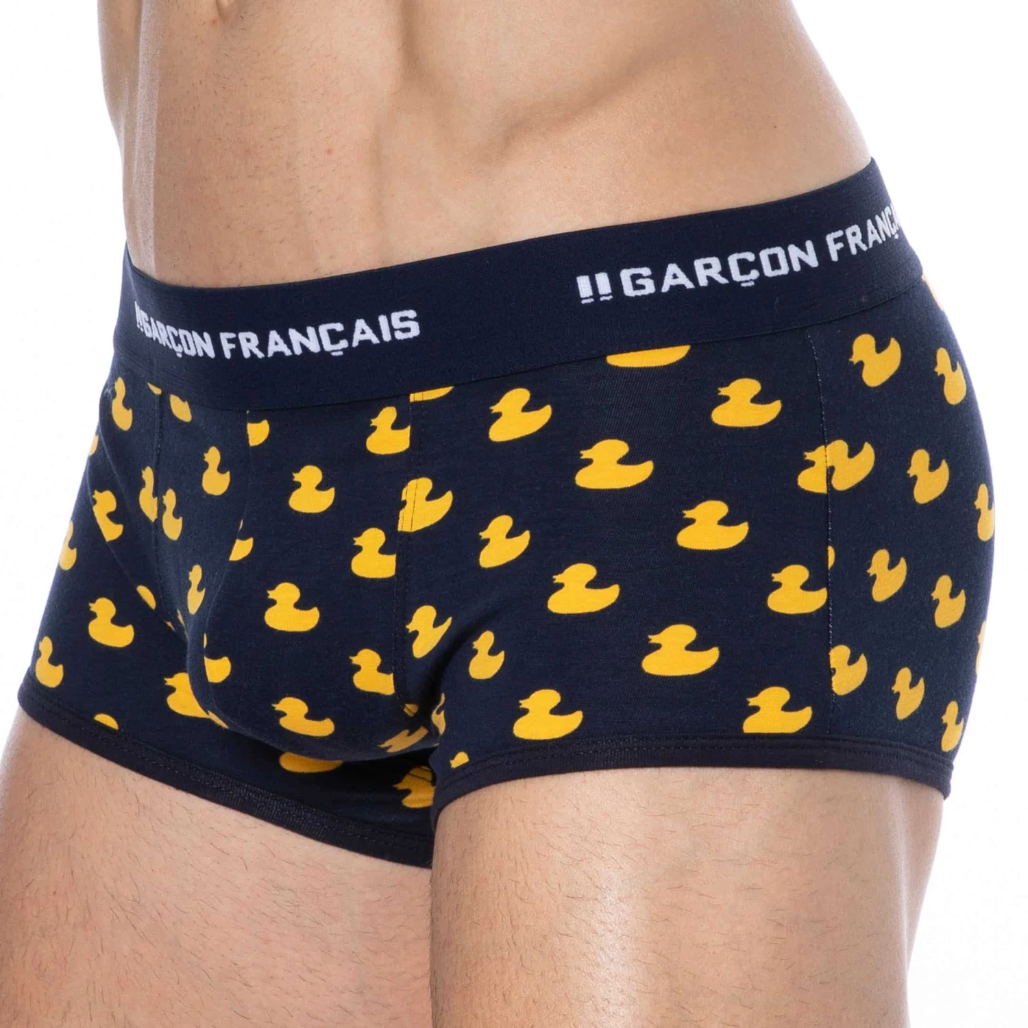 Boxer Court Canard Coton Bleu Marine