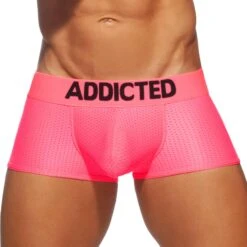 Boxer Court Cockring Mesh Neon Rose Fluo