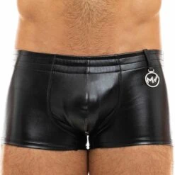 Boxer Court Leather Simili-Cuir Noir