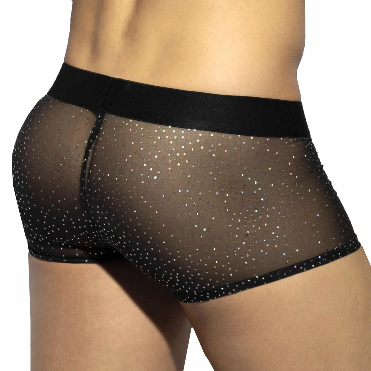 Boxer Court Net Glitter Noir