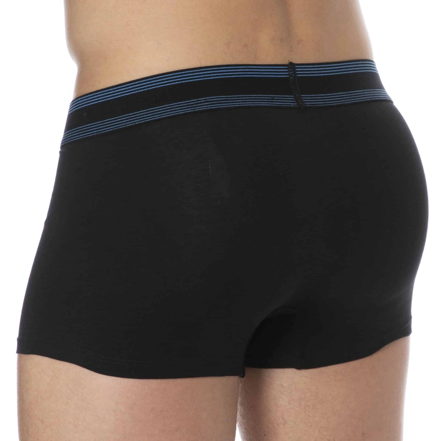 Boxer Damien Coton Noir - Bleu â Image 2