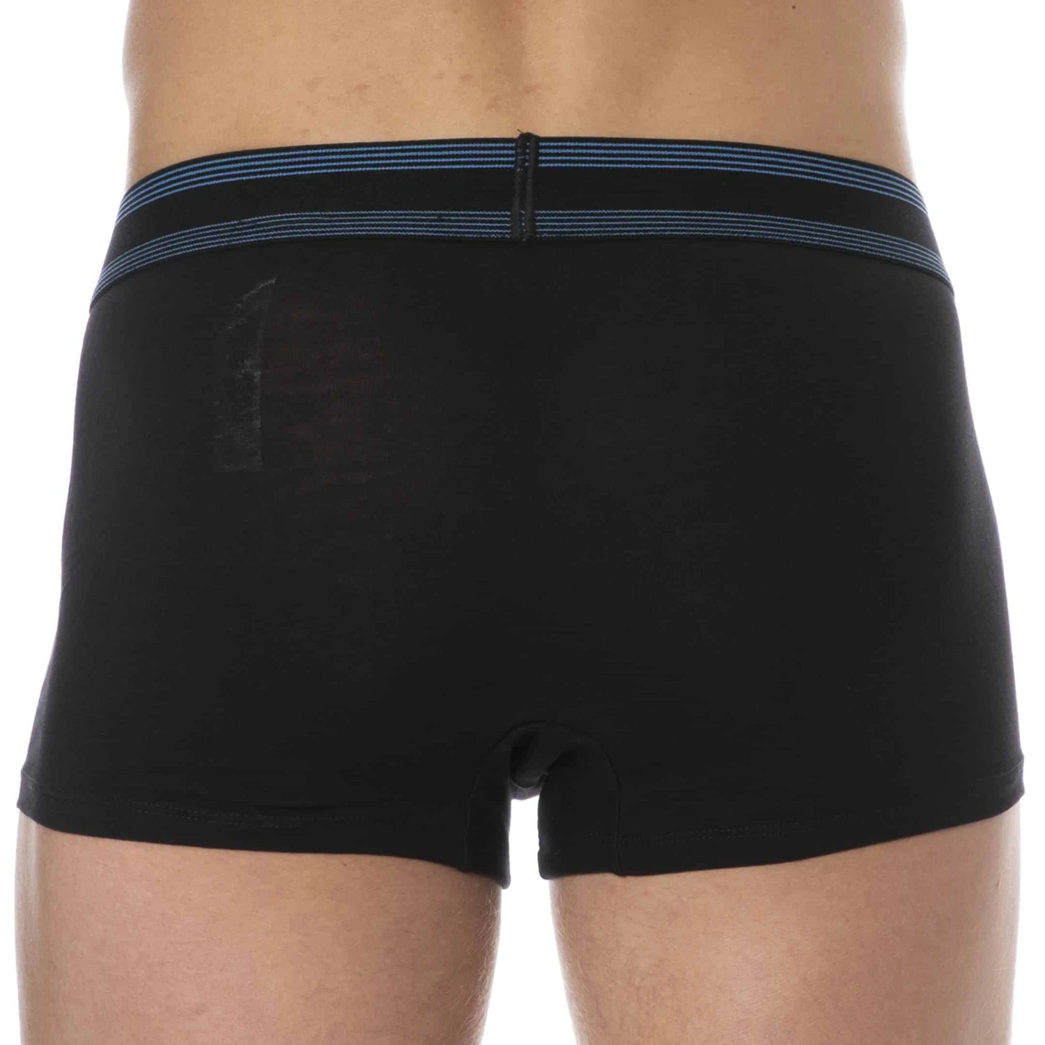 Boxer Damien Coton Noir - Bleu â Image 3