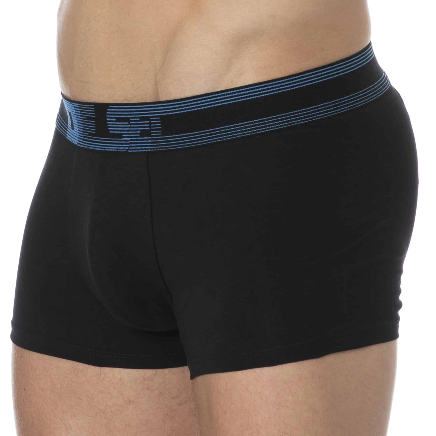 Boxer Damien Coton Noir - Bleu