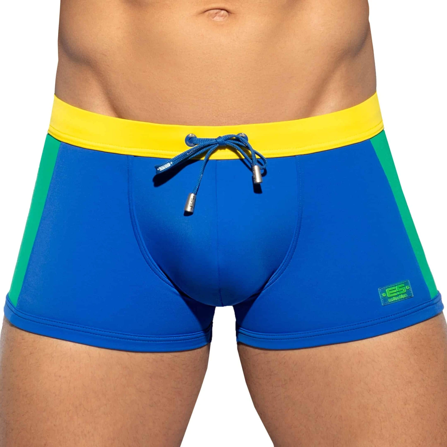 Boxer De Bain Flag Bleu - Vert - Jaune