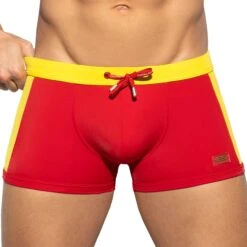 Boxer De Bain Flag Rouge - Jaune