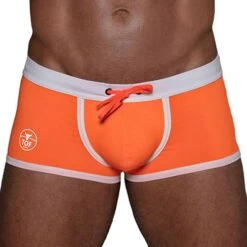 Boxer De Bain Neon Orange Fluo