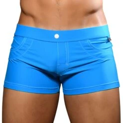Boxer De Bain Riviera Bleu Turquoise