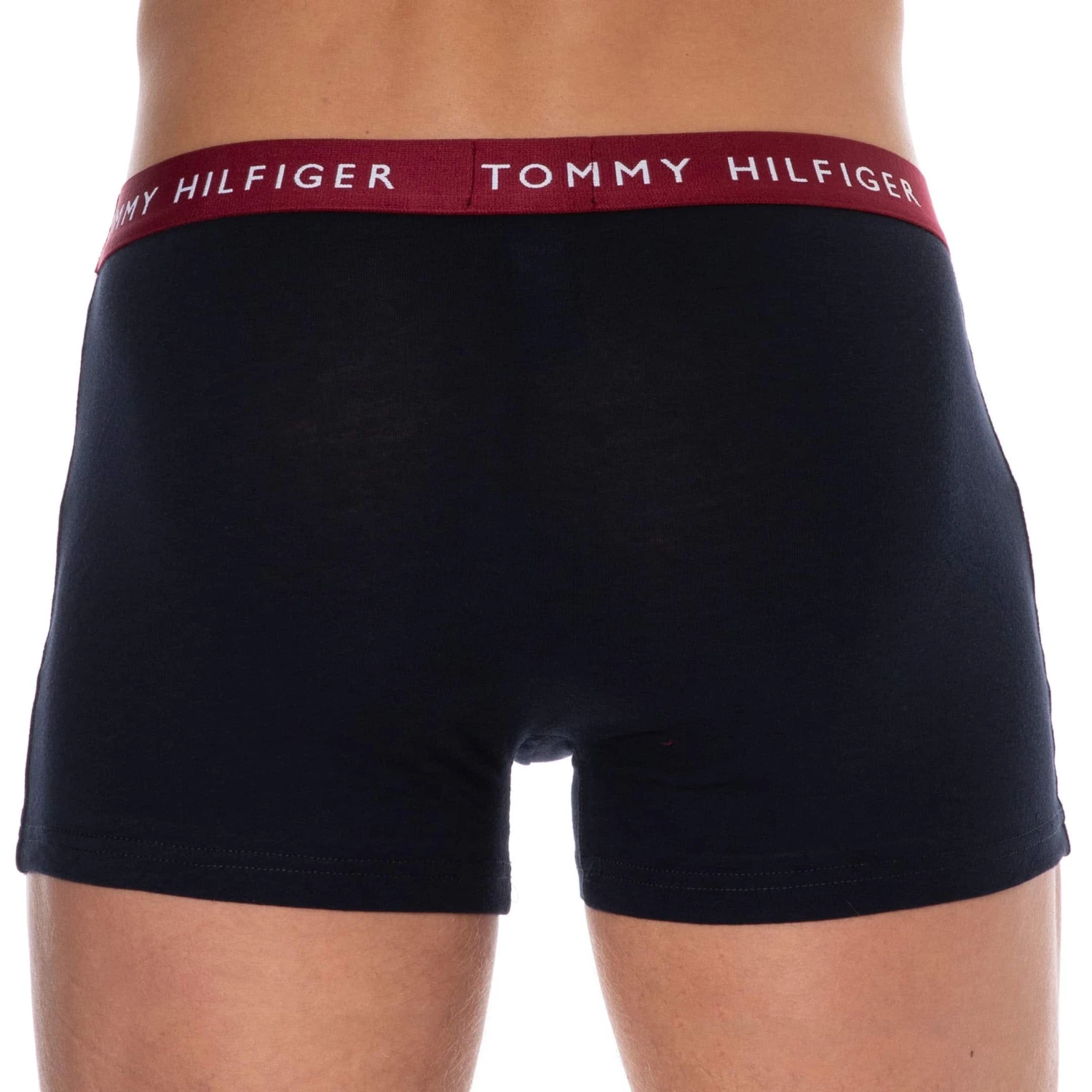 Boxer Essential Coton RecyclĂ© Bleu Marine - Rouge â Image 3