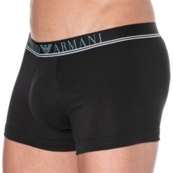 Boxer Mixed Waistband Coton Noir