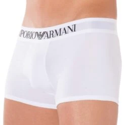 Boxer Stretch Cotton Blanc