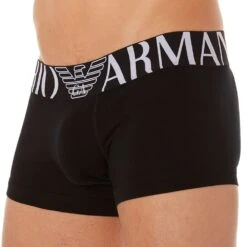 Boxer Stretch Cotton Megalogo Noir