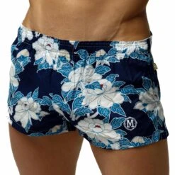 Caleçon Coton Floral Bleu