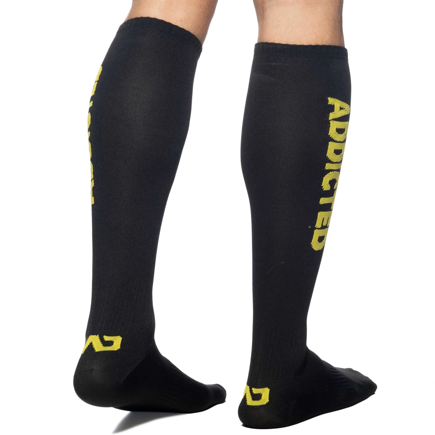 Chaussettes Hautes Fetish - Noir - Jaune â Image 2