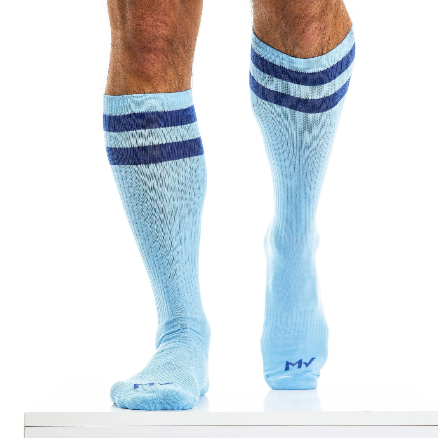 Chaussettes Hautes Football Bleu Clair