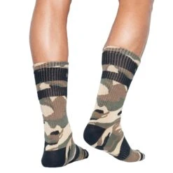 Chaussettes Sport Camouflage Kaki