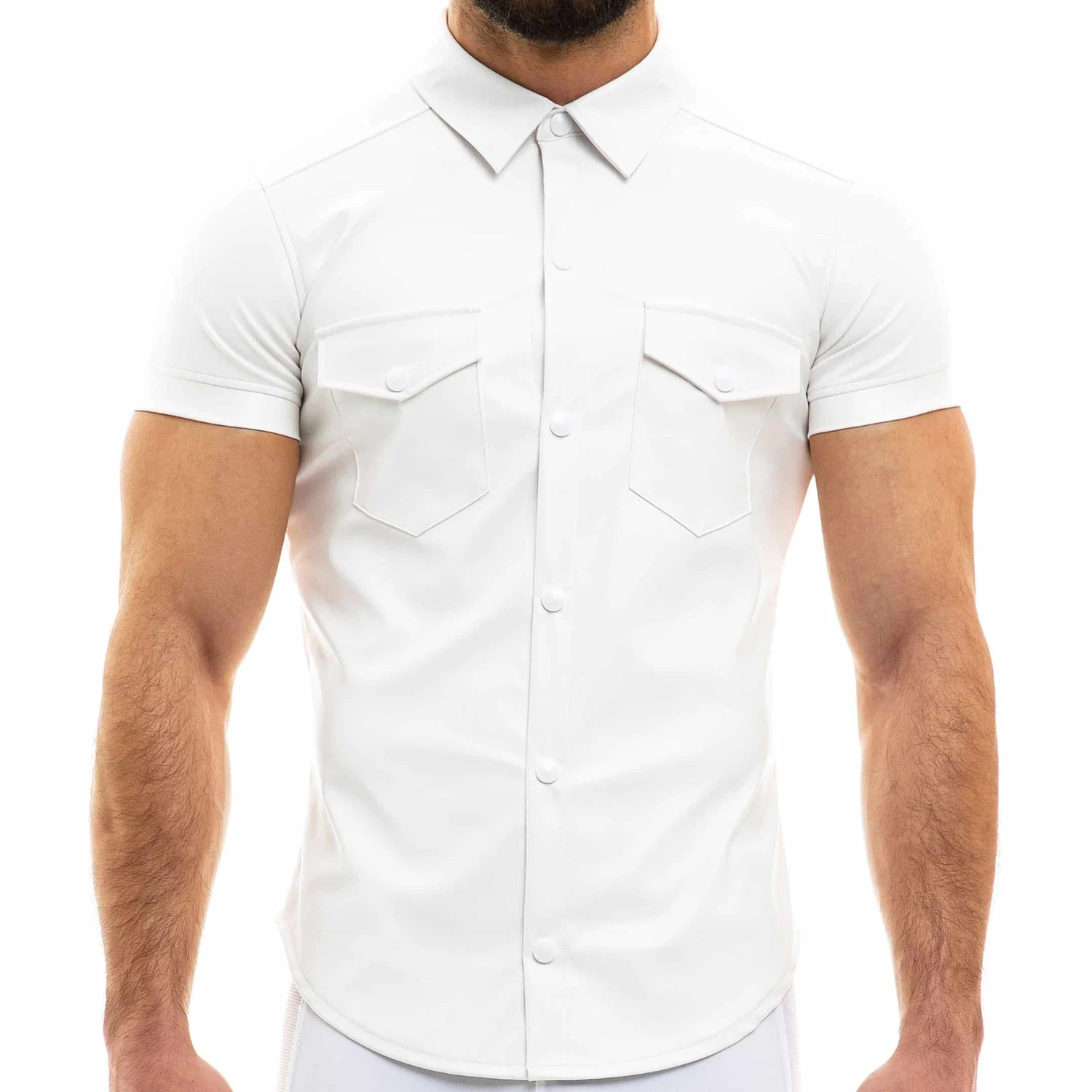 Chemisette Leather Simili-Cuir Blanche â Image 3