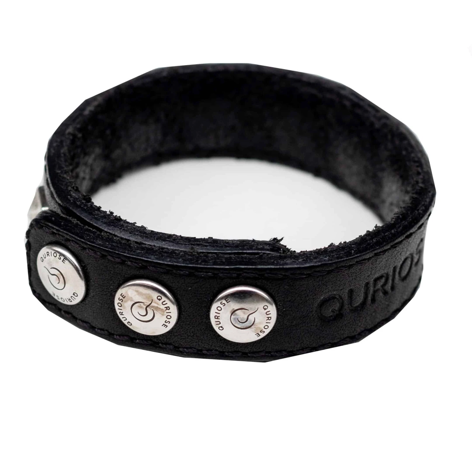 Cockring En Cuir Kama Studboy Noir â Image 2