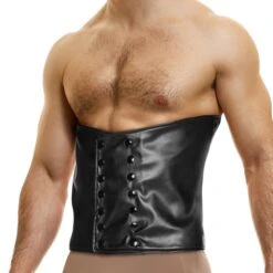 Corset Leather Noir