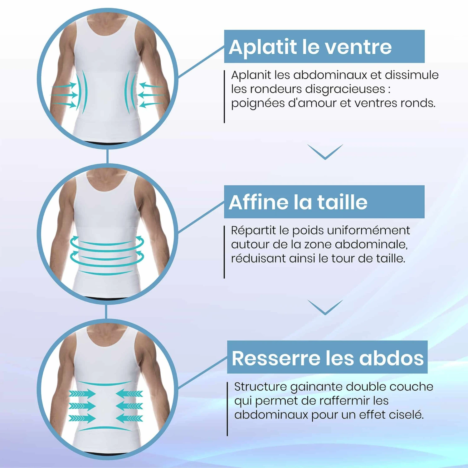 DĂ©bardeur Compression Ferme Blanc â Image 5