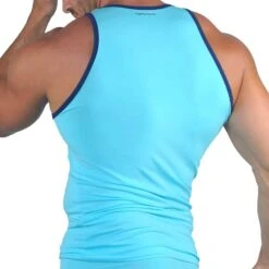 Débardeur Coton Modal Bleu Turquoise - Marine