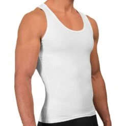 Débardeur Compression Coton Blanc