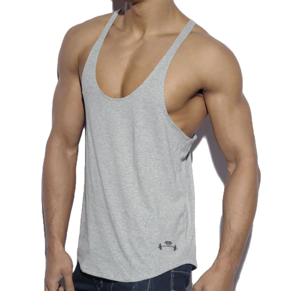 Débardeur Fitness Uni Gris