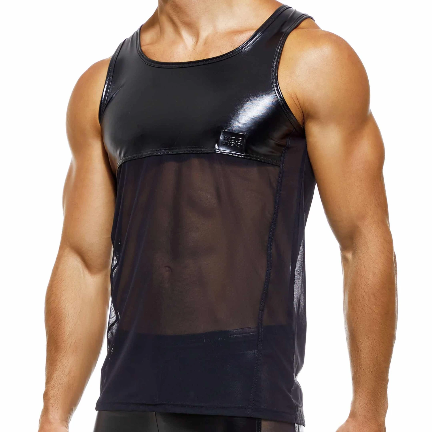 DĂ©bardeur Latex - Voile Noir â Image 2