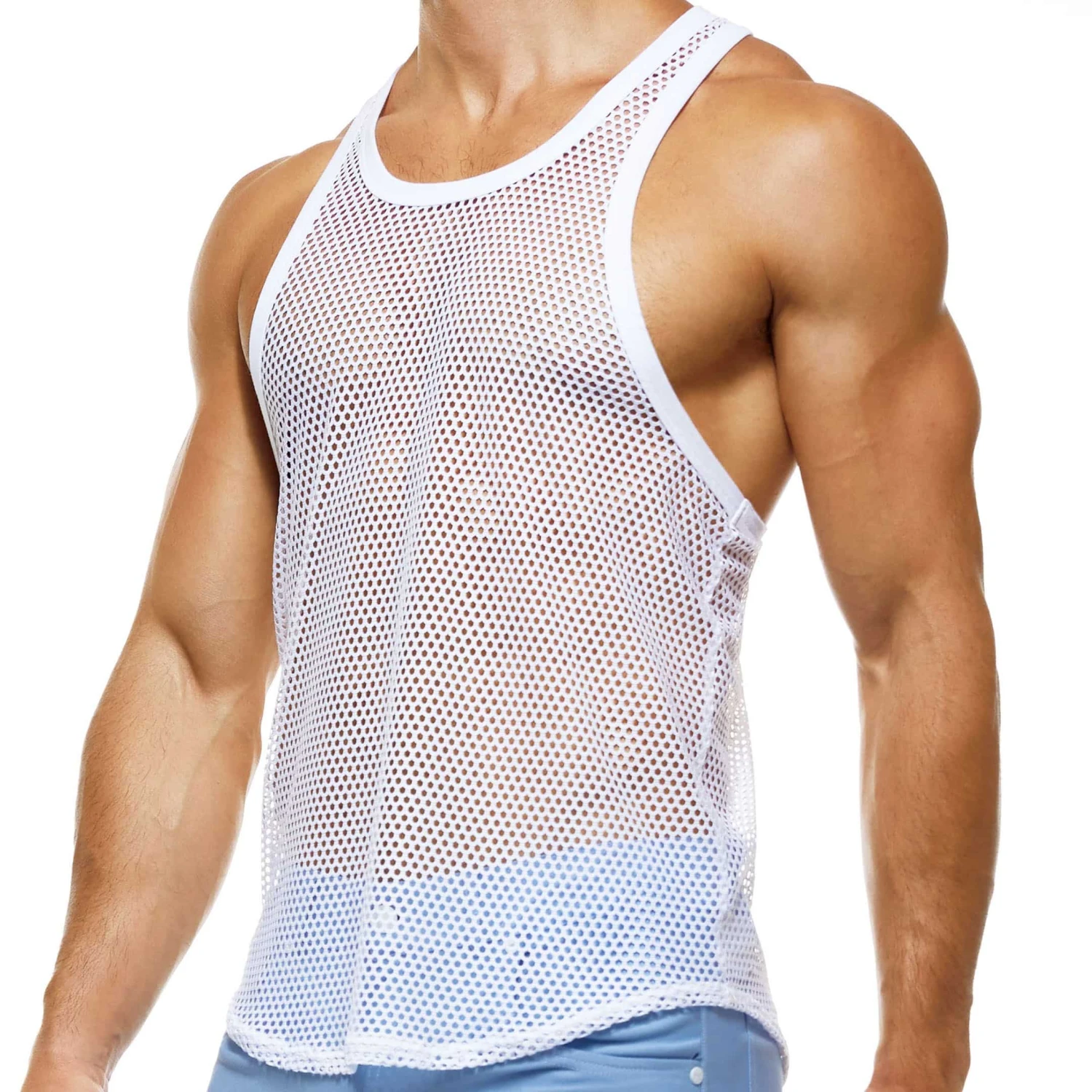 Débardeur Net Trap Blanc