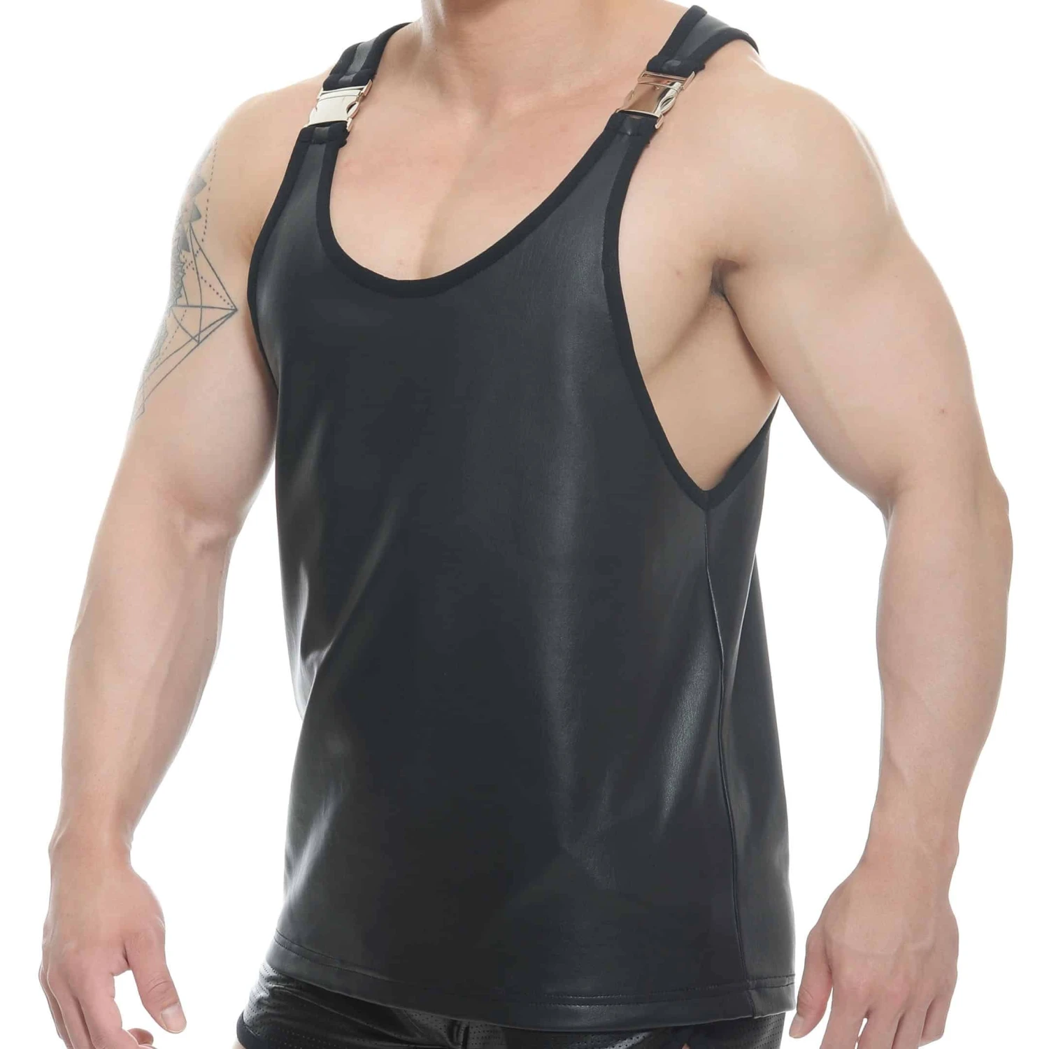 DĂ©bardeur Pierce Simili-Cuir Noir â Image 2