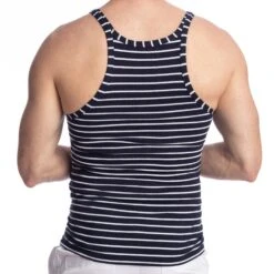 Débardeur Querelle De Brest Rayé Marine - Blanc