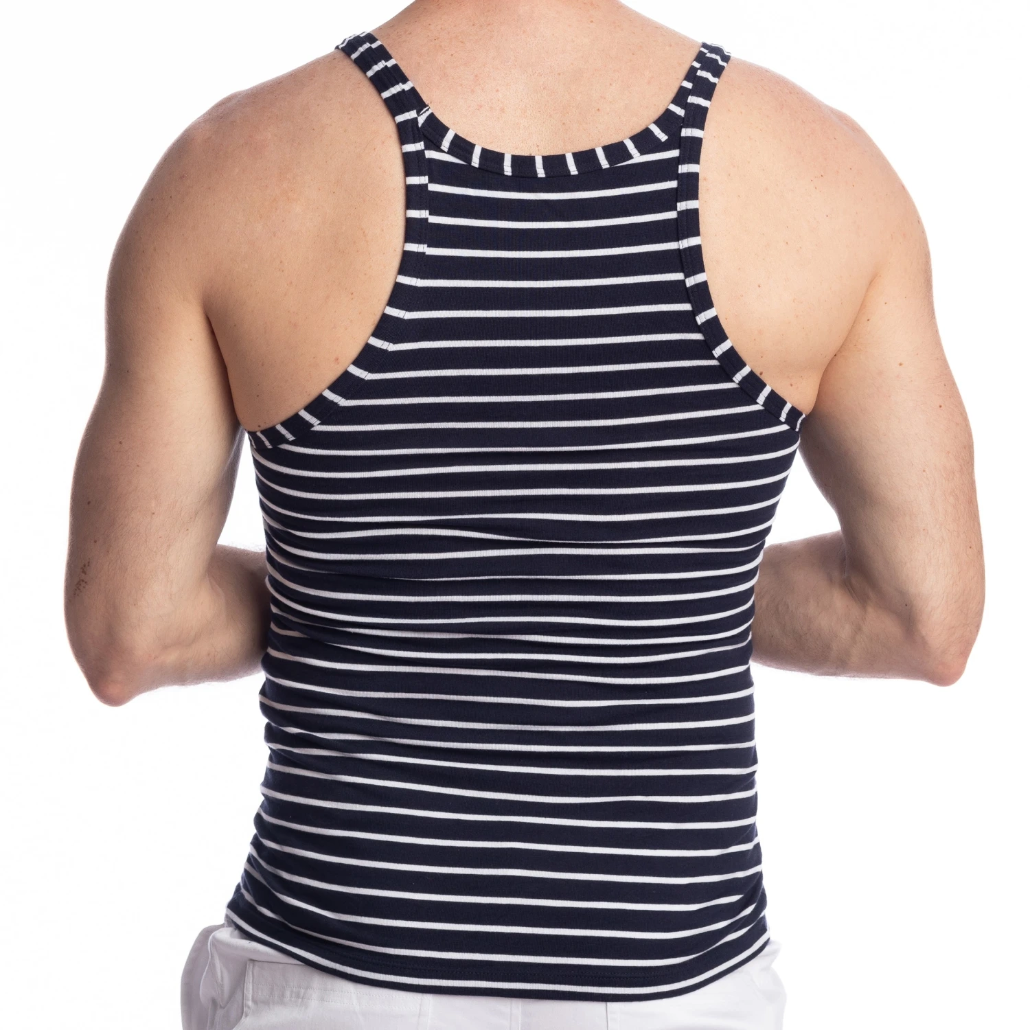 Débardeur Querelle De Brest Rayé Marine - Blanc