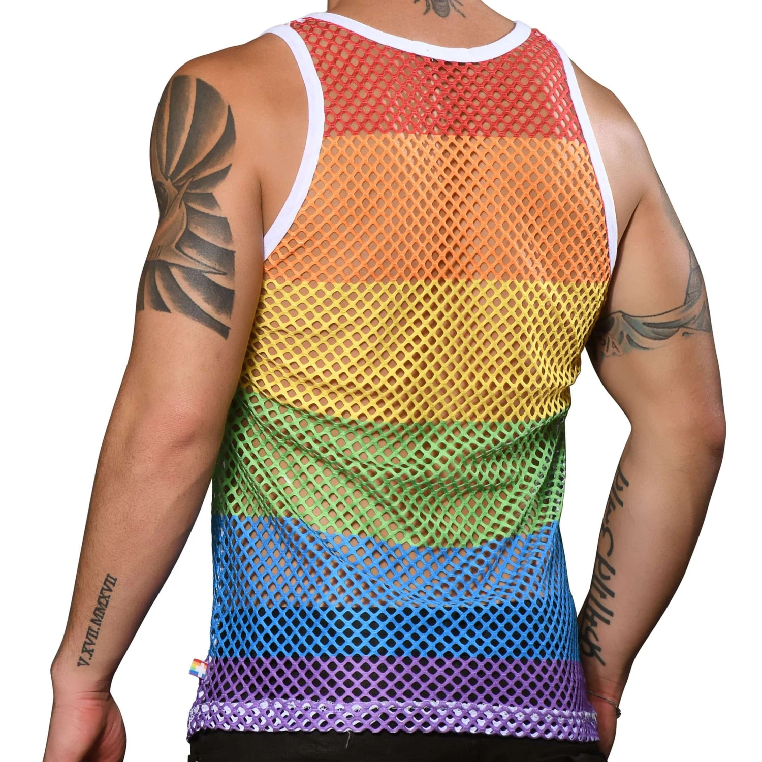 DĂ©bardeur Stripe Mesh Pride Arc-en-ciel â Image 2