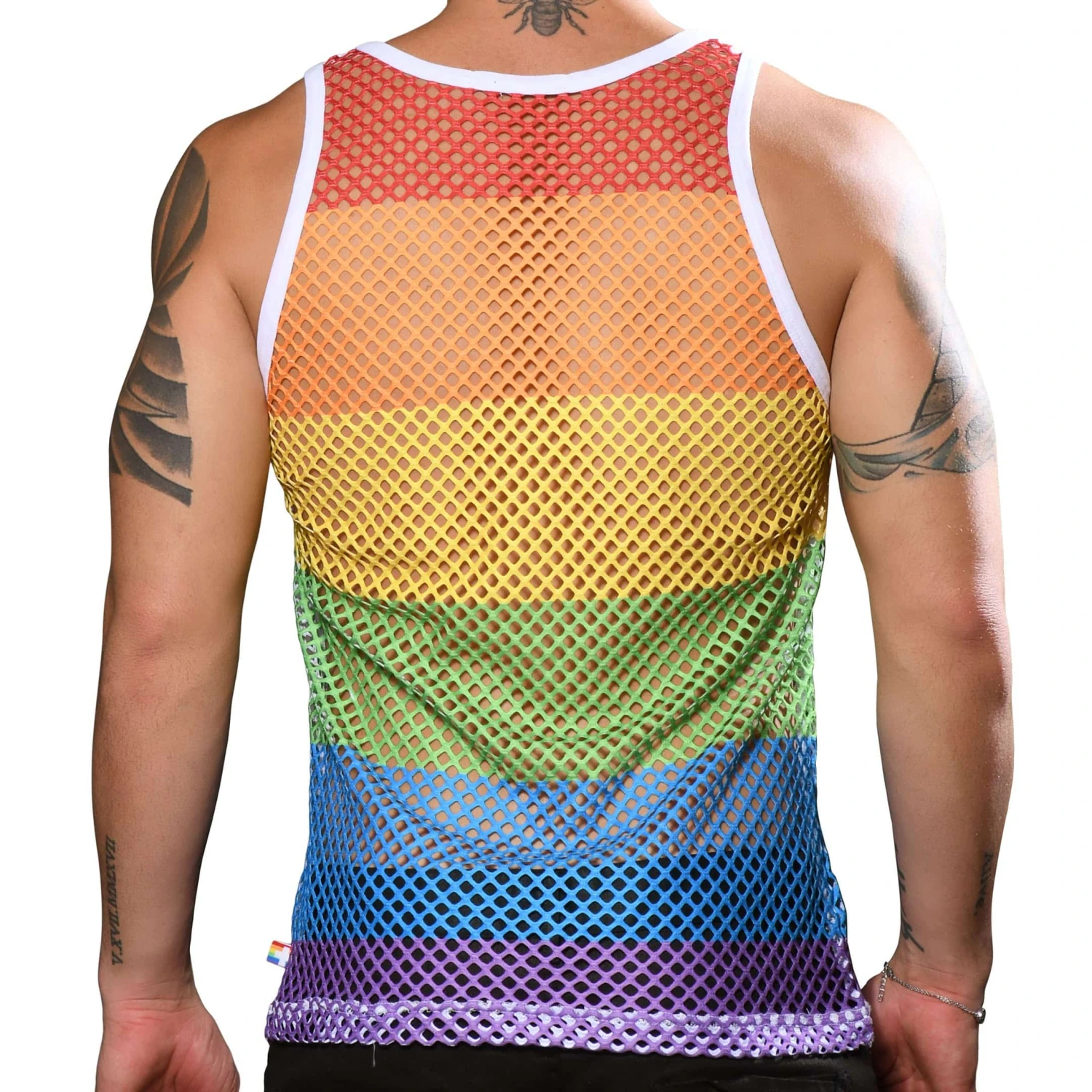 DĂ©bardeur Stripe Mesh Pride Arc-en-ciel â Image 3