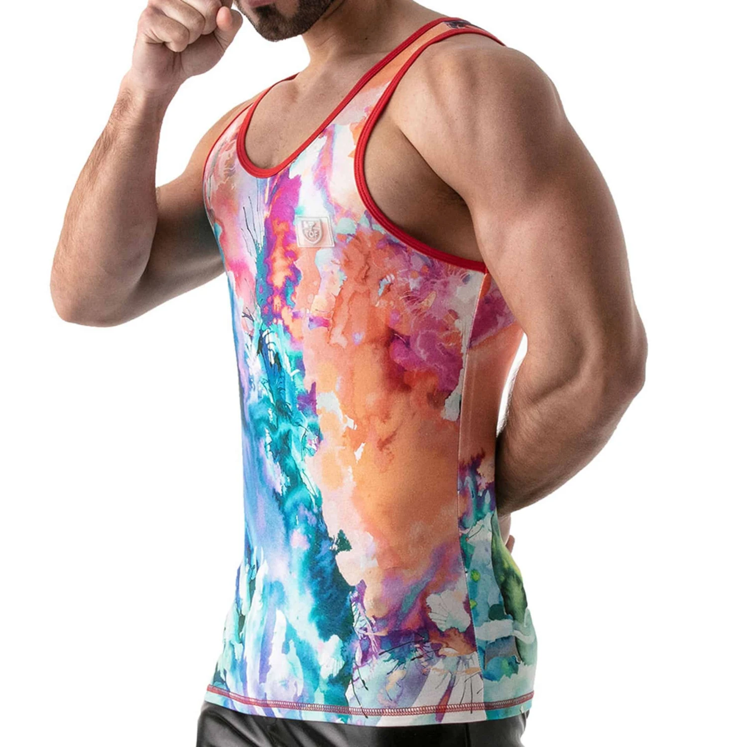 Débardeur Tie Dye Coton Rouge