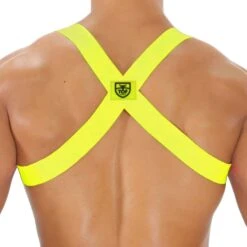 Harnais Elastique Party Boy Jaune Fluo