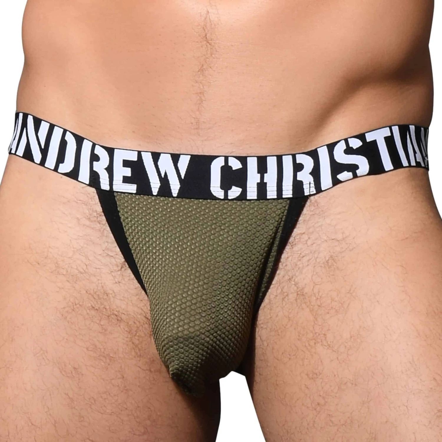 Jock Strap Almost Naked Mesh Military Vert Olive