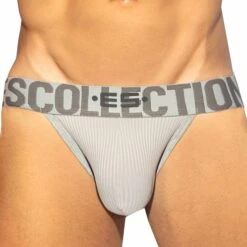 Jock Strap Bikini Recycled Rib Gris