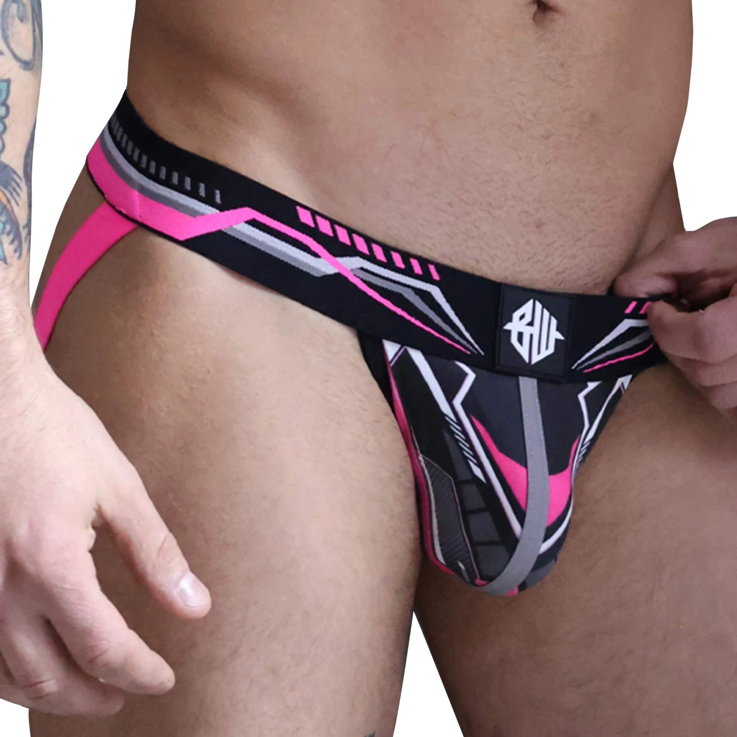 Jock Strap Cyber Nights Noir - Rose Fluo â Image 2