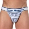 Jock Strap Greek Frame Blanc - Bleu