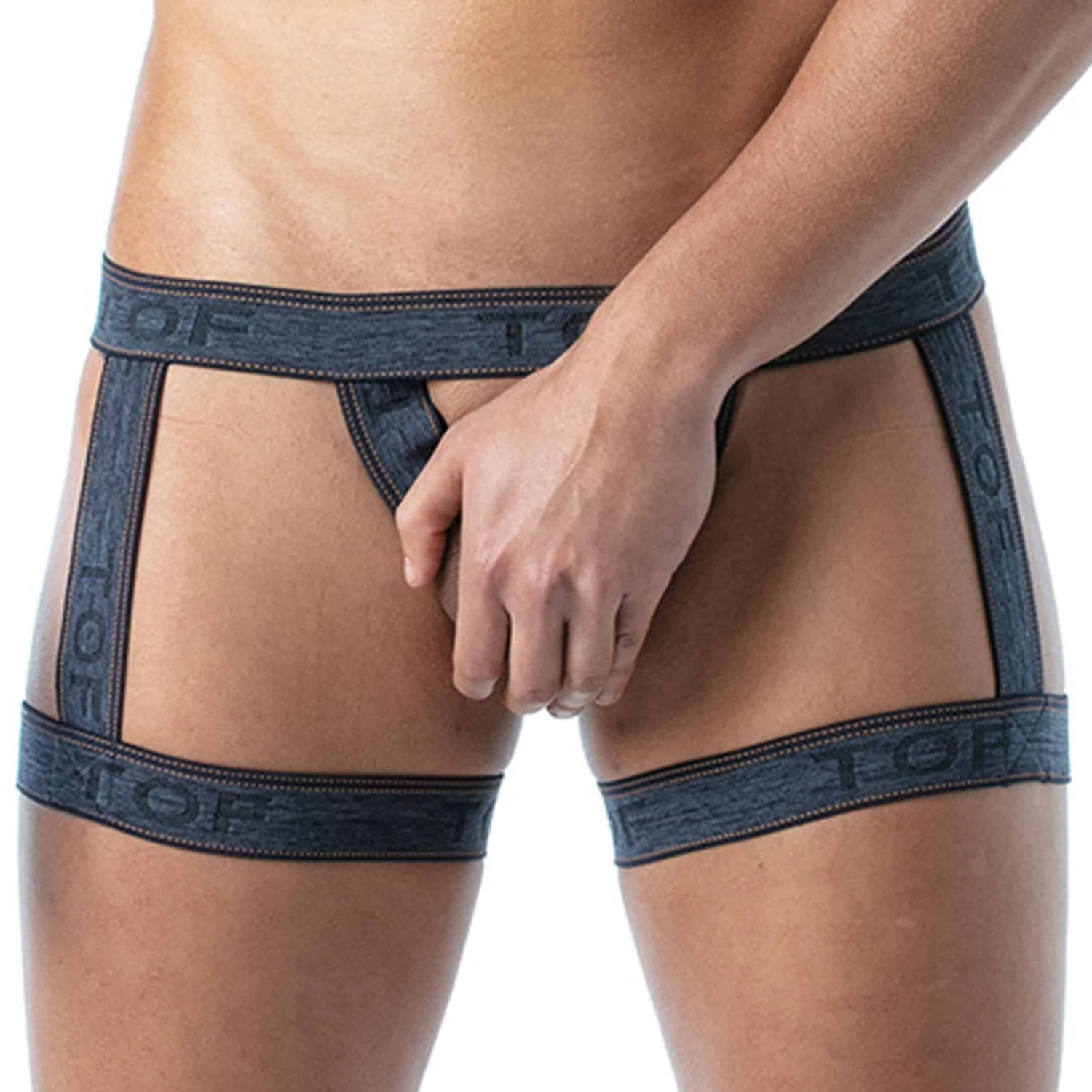 Jock Strap JarretiĂšre Denim Bleu