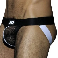 Jock Strap Mesh Fetish Noir - Blanc