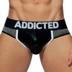 Jock Strap Mini Stripes Noir - Argent